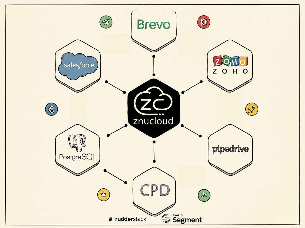Znu-Cloud connects with major European CRM platforms